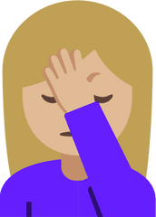 1f3fc - Face Hand On Forehead Png