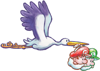 Stork - Baby Mario Stork Png