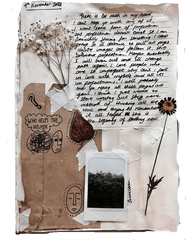 Bullet Journal Art - Aesthetic Scrapbook Vintage Design Png