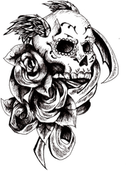 Skull Tattoo Png Image Transparent - Transparent Background Transparent Tattoo Png