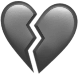Heart Emoticon Png - Heart Brokenheart Broken Emoji Black Broken Heart Emoji Transparent