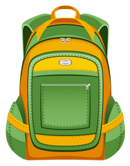 Clip Art Backpack Clipart - School Bag Vector Png