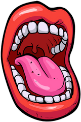 Cartoon Mouth Art Print By Mariou0027s - Xsmall In 2020 Mouth Cartoon Png