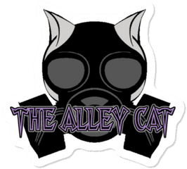 Tac Cat Gas Mask Logo Purple Text V102 Gasmask T Shirt By - Cartoon Png