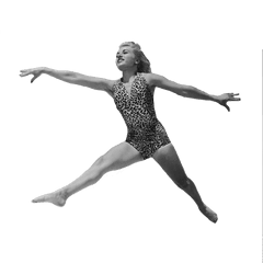 Dancer Jumping Vintage - Vintage People Png