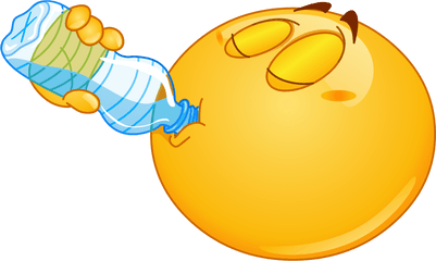 Drinking Water Emoji Decal - Smk N 1 Ponjong Png