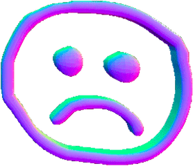 Sad Sticker - Aesthetic Sad Face Clipart Full Size Clipart Aesthetic Png