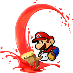 Download Hd Paper Mario Paint Hammer - Paper Mario Color Paper Mario Color Splash Paint Hammer Png