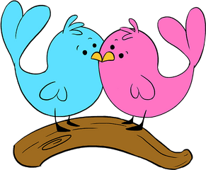 How To Draw Love Birds - Loving Birds Easy For Kids For Drawing Png