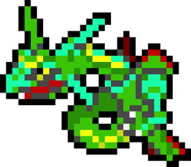 Download Rayquaza - Pokemon Pixel Art Rayquaza Png