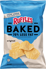 Ruffles Baked Cheddar And Sour Cream - Potato Chip Png