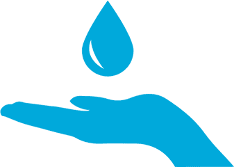 Png Pool Waste - Water Drop With Hand Png