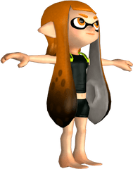 Wii U - Splatoon Inkling Girl Hair Png