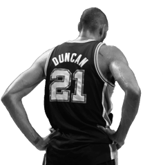 Png Spurs Prepare For Post - Tim Duncan Black And White