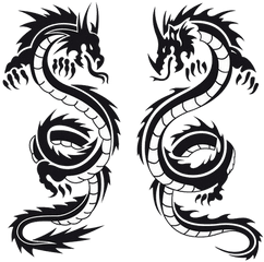 Download Dragon Tattoos Free Png Transparent Image And Clipart - Dragon Black And White