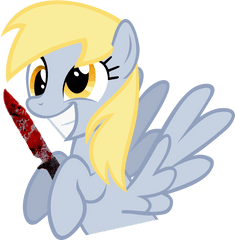 Bloody Knife Derpy Hooves Female Mare Pegasus - Bloody Knife Png