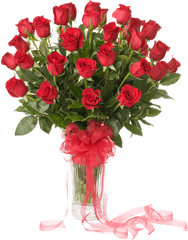 50 Red Roses Arranged In Vase - Grandparent Happy Anniversary Grandma And Grandpa Png