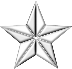 3d Silver Star Png Clipart - Silver Star Icon Png