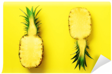 Fresh Half Sliced Pineapple - Sliced Pineapple In Half Png