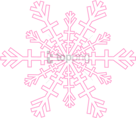 Download Snowflake Clipart Light Pink - Pink Snowflake Black 6 Little Snowflakes Png