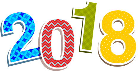 2018 Colorful Png Image - 2018 Word Art