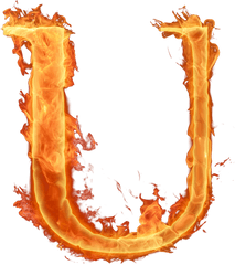 Download Fogo Png Fire Font Me Chama - U Letter