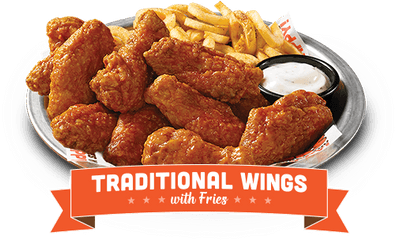 Chicken Wings And Fries Transparent - Hooters Food Png