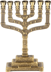 Menorah Clipart Purple - Bronze Menorah Transparent Feast Of Purim Iuic Png