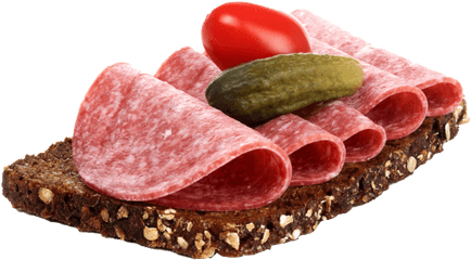 Download Bread And Salami - Vollkornbrot Mit Salami Png