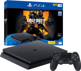 Playstation4 Slim 1tb Console With Call Of Duty Black Ops 4 - Playstation 4 Call Of Duty Black Ops 4 Bundle Png