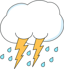 Lightning And Rain Cloud Clip Art - Lightning And Rain Cloud Clip Art Png