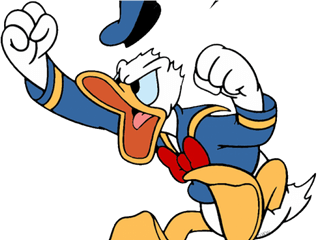 Donald Duck Clipart Angry Red - Angry Donald Duck Transparent Background Png