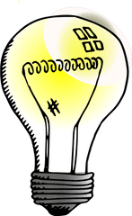 Incandescent Light Bulb Svg Vector - Transparent Background Lightbulb Clipart Png