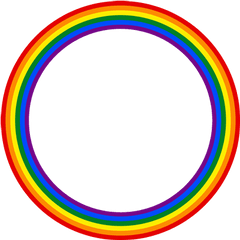 Rainbow Circle - Support Campaign Twibbon Circle Png