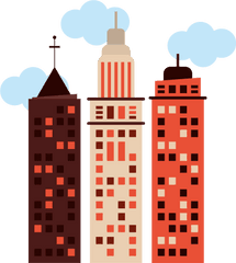 City Cartoon Illustration - Tall Building Icon Vector Png