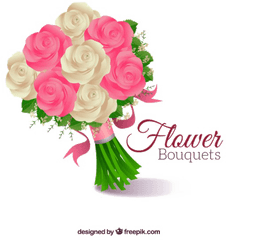 Download Free Png Bouquet Of Rose Flowers Transparent - Bouquet Of Flowers Drawing