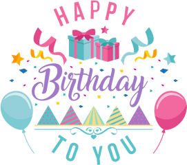 Happy Birthday Text Png Transparent Images Real - New Year