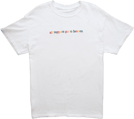 Rappers Go To White T - T Shirt Bianca Sfondo Nero Png