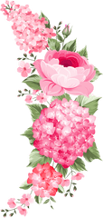 Download Beautiful Flowers - Vintage Flowers Label Png Png Flower Circle Border Png