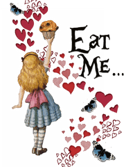 Alice In The Wonderland Eat Me Muffin Womenu0027s Tank Top - Eat Me Alice In Wonderland Illustration Png