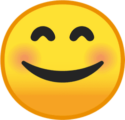 Emoji Compasivo Clipart - Smiling Face With Smiling Eyes Google Png