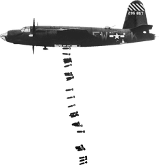 Plane Clipart Commercial Airplane - World War 2 Bombs Png