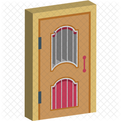 Open Door Icon Of Isometric Style - Vertical Png