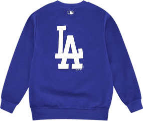 La Dodgers Back Big Logo Point Sweatshirt 71mtr1941 - 07u Mlb Los Angeles Dodgers Png