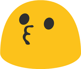 Kissing Face - Blob Kiss Emoji Png