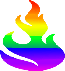 Flame Clipart Rainbow - Rainbow Fire Png