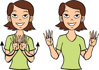 Hanukkah - Sign Language For Word Png