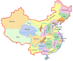 Province Map Of Republic China The Line - Free PNG