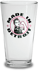 Pink As Rosie The Riveter - Made In Detroit Png