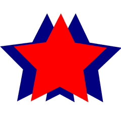 Red Star - Red And Blue Star Png